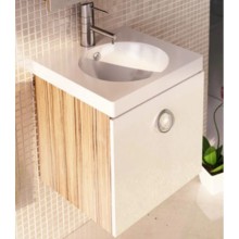 Тумба с раковиной белый глянец/эбони светлый 49,5 см Comforty Магнолия 00003118133