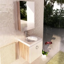 Тумба с раковиной белый глянец/эбони светлый 49,5 см Comforty Магнолия 00003118133