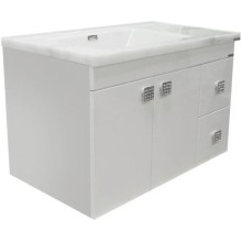 Тумба с раковиной белый глянец 90 см Comforty Аликанте 00003132621