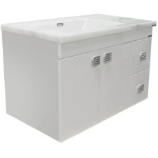 Тумба с раковиной белый глянец 90 см Comforty Аликанте 00003132621