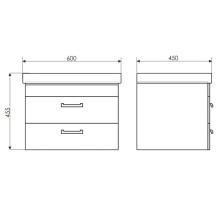 Тумба с раковиной сосна лоредо 60 см Comforty Ницца 00003120772