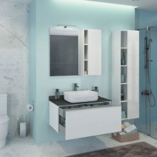 Тумба с раковиной белый глянец 90 см Comforty Милан 00004137131