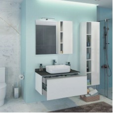 Тумба с раковиной белый глянец 90 см Comforty Милан 00004137131