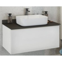 Тумба с раковиной белый глянец 90 см Comforty Милан 00004137131