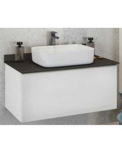 Тумба с раковиной белый глянец 90 см Comforty Милан 00004137131