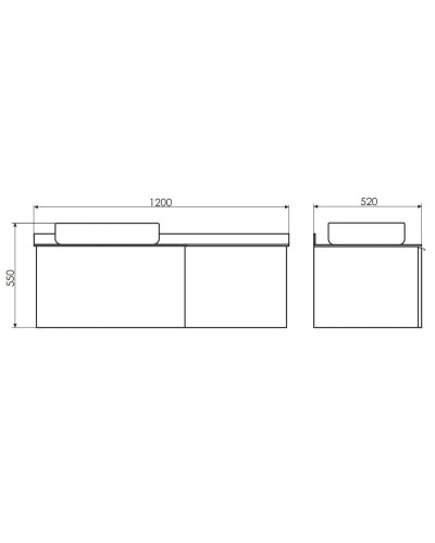 Тумба с раковиной белый глянец 120 см Comforty Милан 0000004023