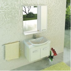 Тумба с раковиной белый глянец 75 см Comforty Киото 00004136266