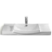 Тумба с раковиной белый глянец/сосна лоредо 90 см Comforty Киото 00003126707