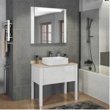 Тумба с раковиной белый глянец 90 см Comforty Лондон 00004138840