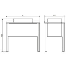 Тумба с раковиной белый глянец 90 см Comforty Лондон 00004138840