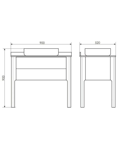 Тумба с раковиной белый глянец 90 см Comforty Лондон 00004138840