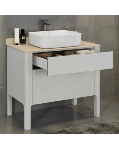 Тумба с раковиной белый глянец 90 см Comforty Лондон 00004138841