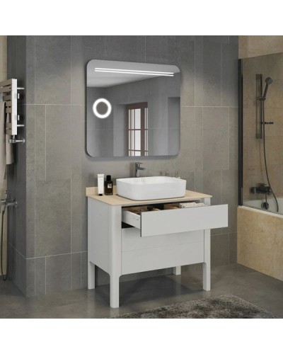 Тумба с раковиной белый глянец 90 см Comforty Лондон 00004138841