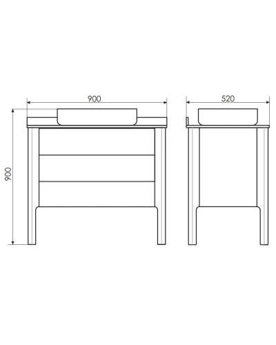 Тумба с раковиной белый глянец 90 см Comforty Лондон 00004138841