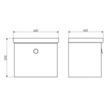 Тумба с раковиной белый глянец 60 см Comforty Магнолия 00003120088