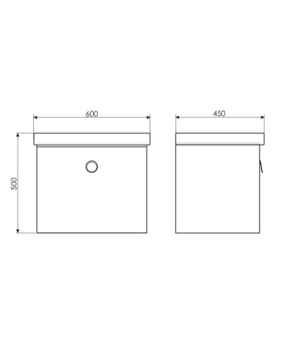 Тумба с раковиной белый глянец 60 см Comforty Магнолия 00003120088