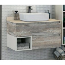 Тумба с раковиной дуб бежевый 90 см Comforty Прага 00004137445