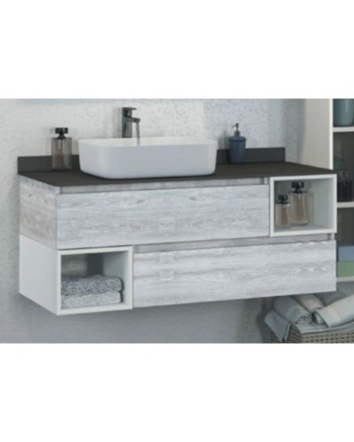 Тумба с раковиной дуб белый 120 см Comforty Прага 00004136269