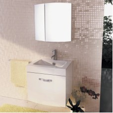 Тумба с раковиной белый глянец 60 см Comforty Лаура 00003129879