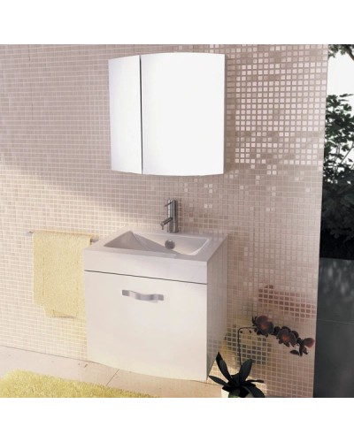 Тумба с раковиной белый глянец 60 см Comforty Лаура 00003129879