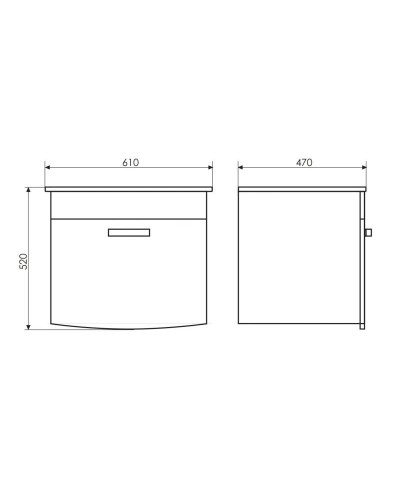 Тумба с раковиной белый глянец 60 см Comforty Лаура 00003129879