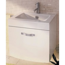 Тумба с раковиной белый глянец 60 см Comforty Лаура 00003129879