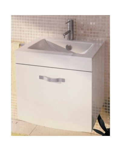 Тумба с раковиной белый глянец 60 см Comforty Лаура 00003129879