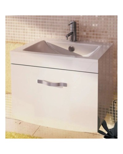 Тумба с раковиной белый глянец 75 см Comforty Лаура 00004136347