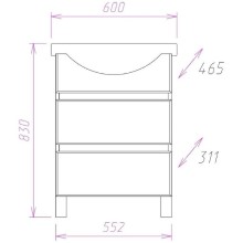 Тумба под раковину Onika Элита 60.13 106121 Олива Белая