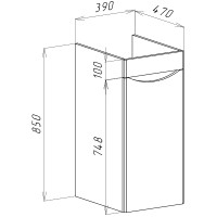Тумба под раковину Bellezza Олиссия 100 L 4639417662011 Белая