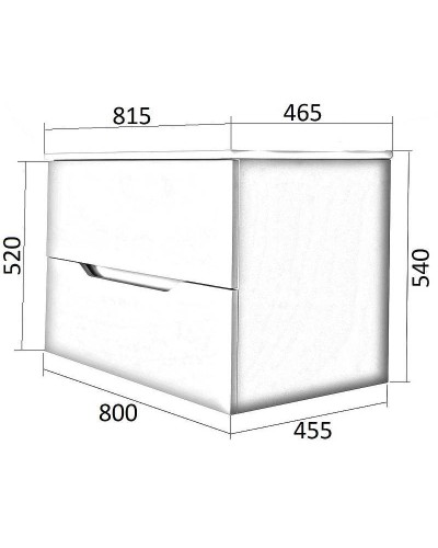 Тумба с раковиной Orange Li-80Tub+Ra подвесная Черная матовая