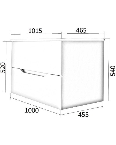Тумба с раковиной Orange Li-100Tub+Ra подвесная Черная матовая
