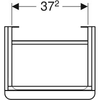 Тумба под раковину Geberit Smyle Square 44 L 500.351.JL.1 подвесная Песчаный глянец
