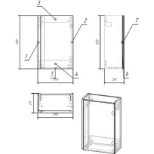 Тумба под раковину Cersanit Moduo 40 SB-SZ-MOD-MO40/Wh подвесная Белая