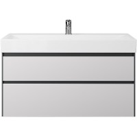 Тумба под раковину Creto Amelia 100 14-1079G подвесная Антрацит Белый матовый