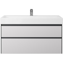 Тумба под раковину Creto Amelia 100 14-1079G подвесная Антрацит Белый матовый