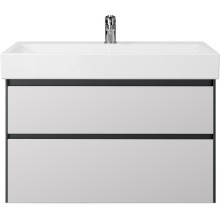Тумба под раковину Creto Amelia 80 14-1078G подвесная Антрацит Белый матовый