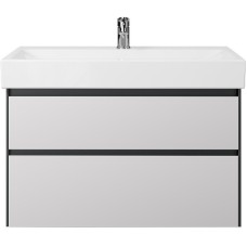 Тумба под раковину Creto Amelia 80 14-1078G подвесная Антрацит Белый матовый