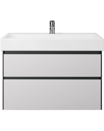 Тумба под раковину Creto Amelia 80 14-1078G подвесная Антрацит Белый матовый