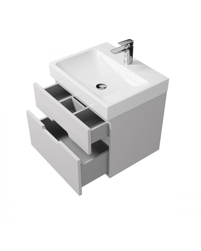 Тумба под раковину Creto Malibu 60 7-1077W подвесная Белая