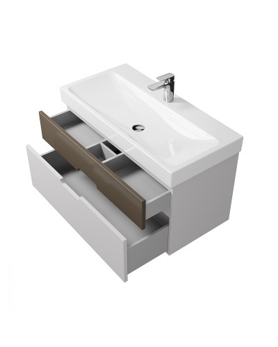 Тумба под раковину Creto Malibu 100 7-1079CapS подвесная Capuchino Soft