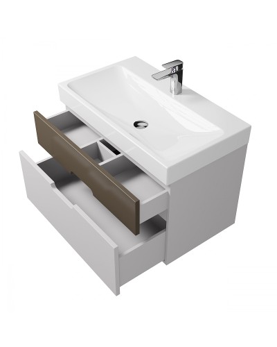 Тумба под раковину Creto Malibu 80 7-1078CapS подвесная Capuchino Soft