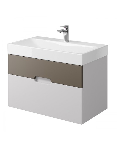 Тумба под раковину Creto Malibu 80 7-1078CapS подвесная Capuchino Soft