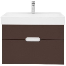 Тумба под раковину Creto Malibu 80 7-1078C подвесная Chocolate