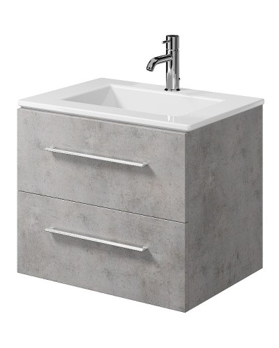 Тумба под раковину Creto Ares 60 10-1161B подвесная Серый Бетон