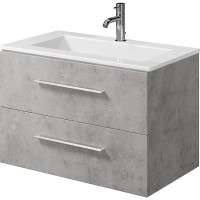 Тумба под раковину Creto Ares 80 10-1113B подвесная Серый Бетон
