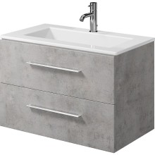 Тумба под раковину Creto Ares 80 10-1113B подвесная Серый Бетон