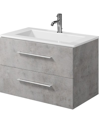 Тумба под раковину Creto Ares 80 10-1113B подвесная Серый Бетон