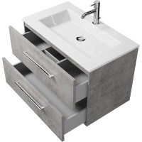 Тумба под раковину Creto Ares 80 10-1113B подвесная Серый Бетон