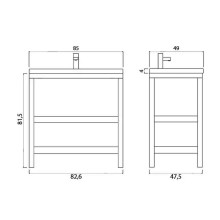 Тумба под раковину Creto Provence 85 9-1008V Venge